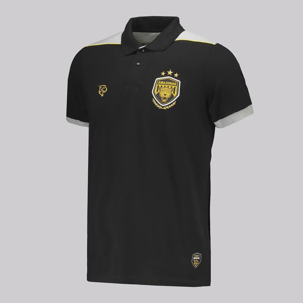 Imagem 2 do produto Camiseta Polo Onça Amazonas Viagem Atleta Logo 2025 FutFanatics Masculino