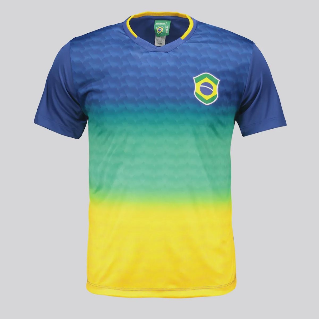 Camisa Brasil Logo Samba FutFanatics Masculina