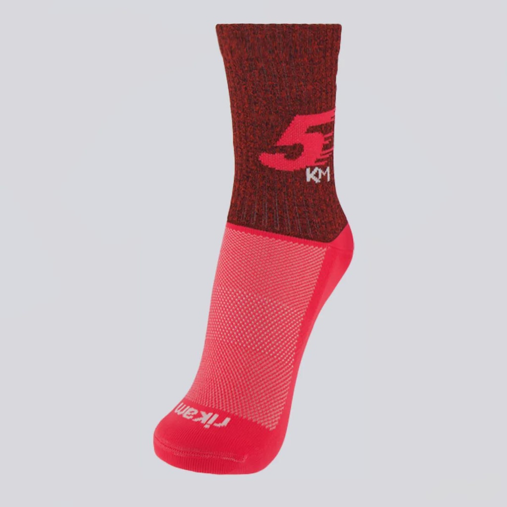 Meia Performance Running Poliamida Cano Medio 5Km Rikam Feminina