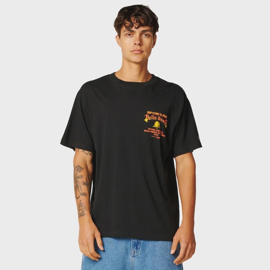 Imagem 3 do produto Camiseta Rip Curl Bells Beach Pro Logo Black Importada - Masculina
