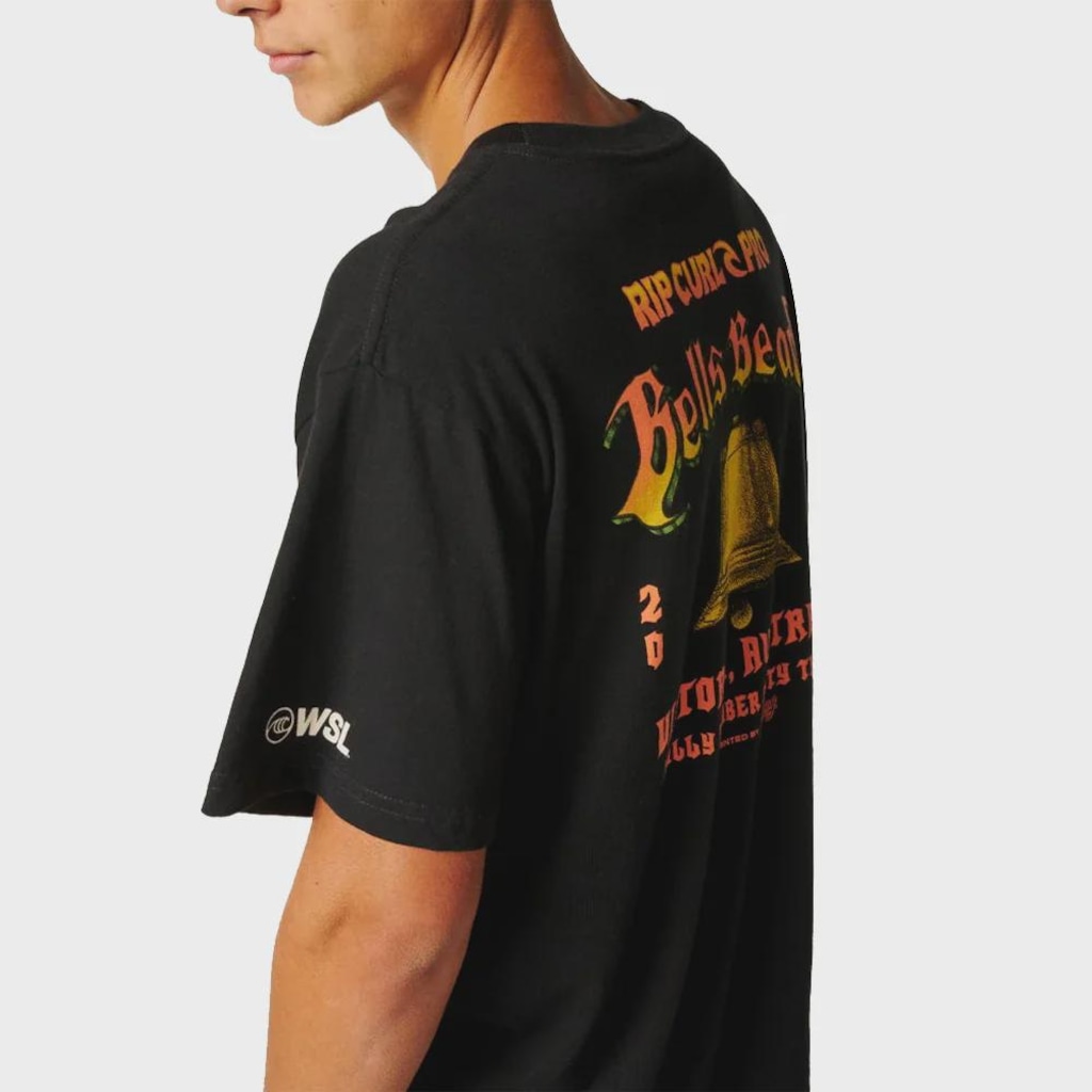 Imagem 4 do produto Camiseta Rip Curl Bells Beach Pro Logo Black Importada - Masculina