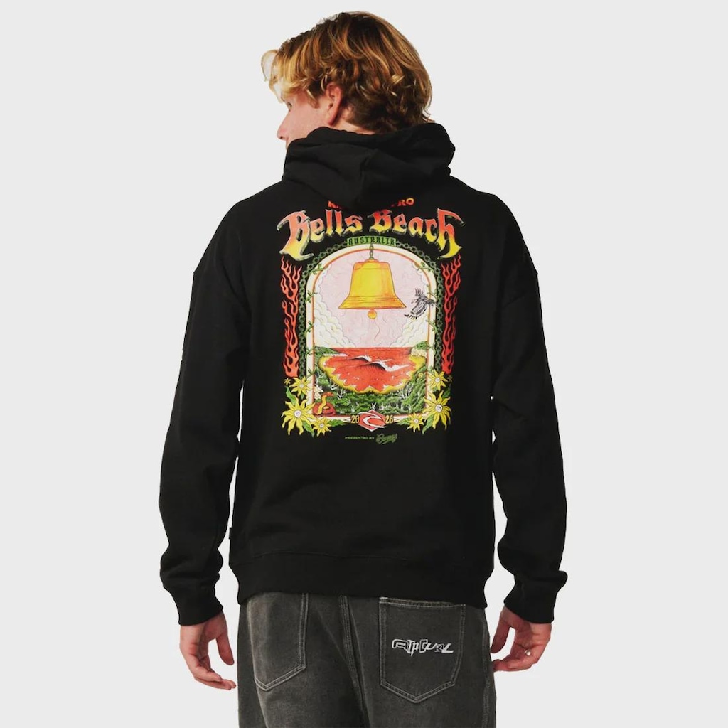 Imagem 2 do produto Moletom Masculino Rip Curl Bells Beach Pro Black Importado