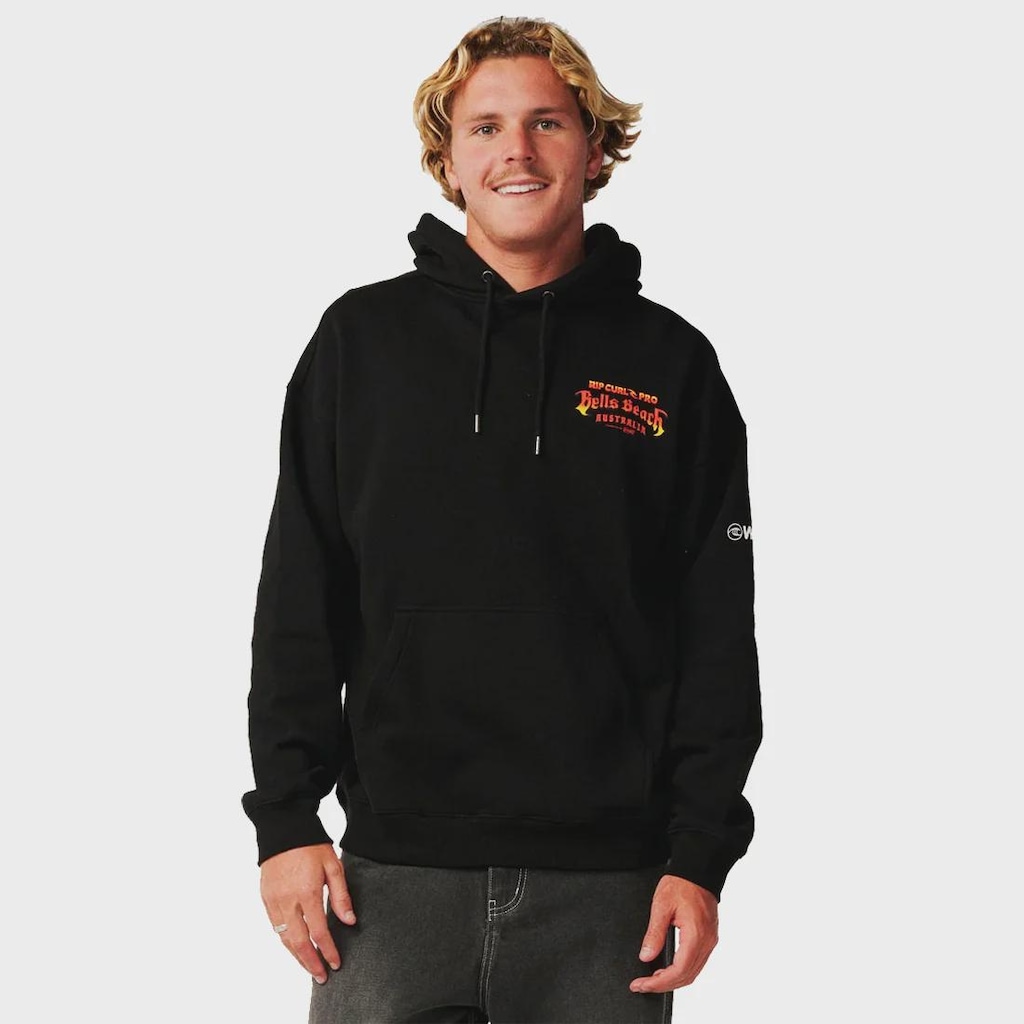 Imagem 3 do produto Moletom Masculino Rip Curl Bells Beach Pro Black Importado