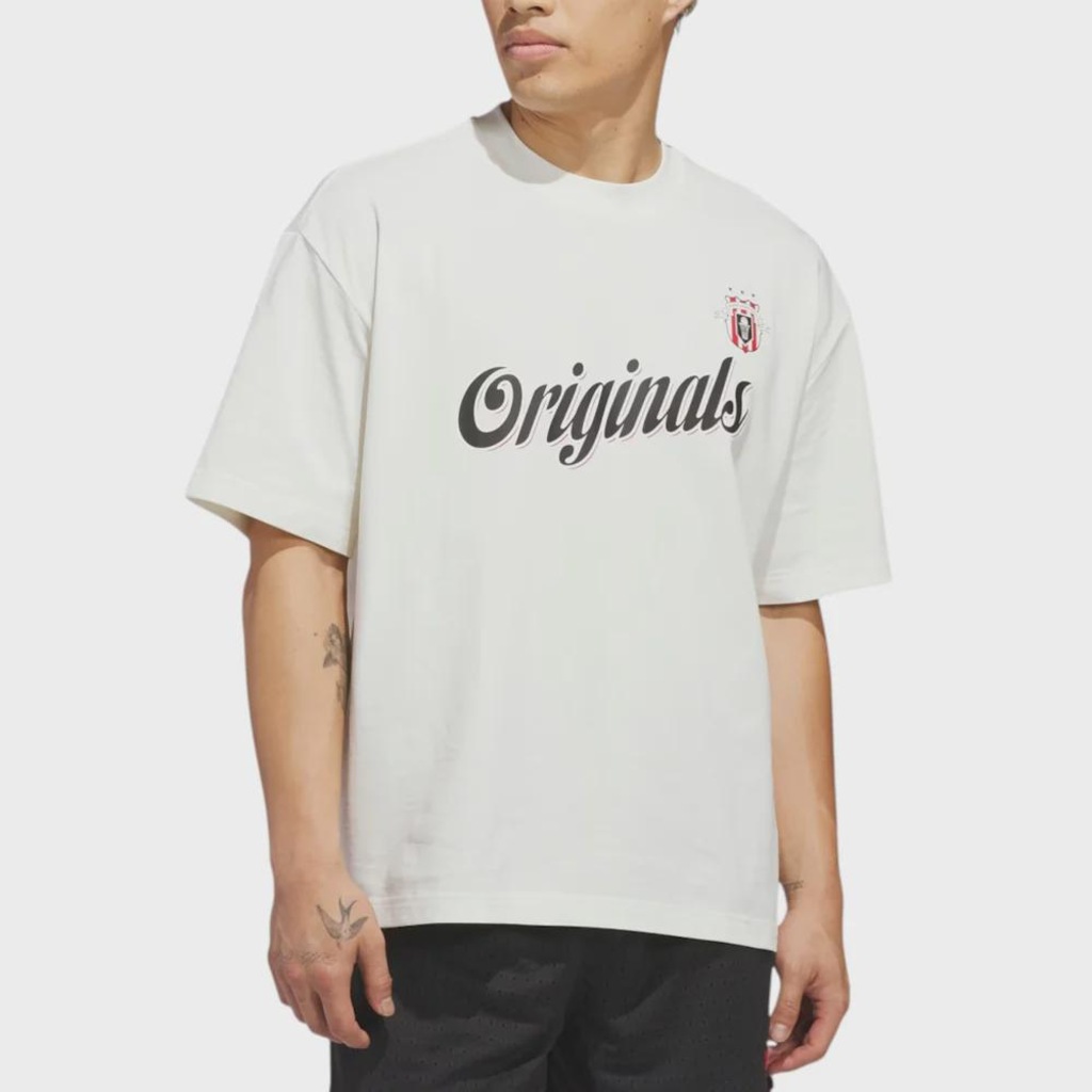 Camiseta adidas Originals Basketball Team Off White Masculina