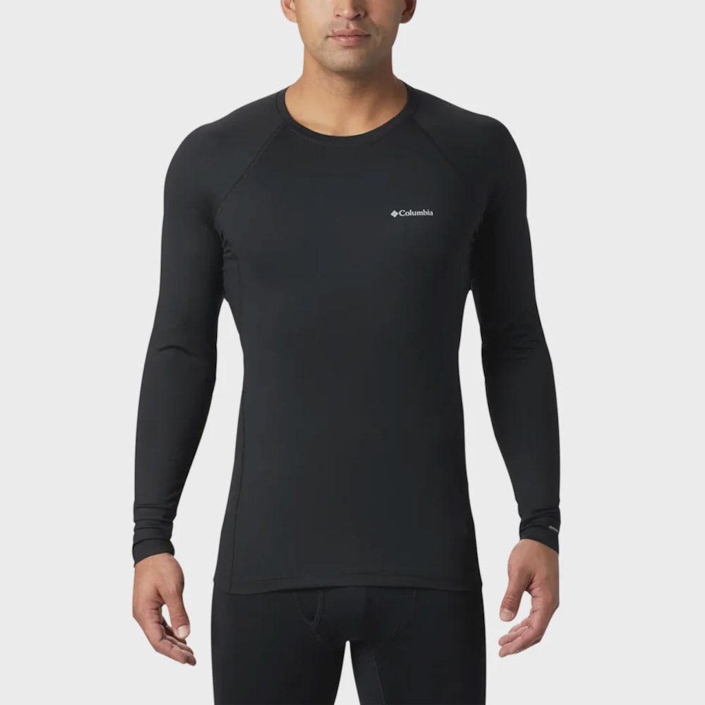 Camiseta Manga Longa Columbia Baselayer Heavyweight Stretch Black Masculina