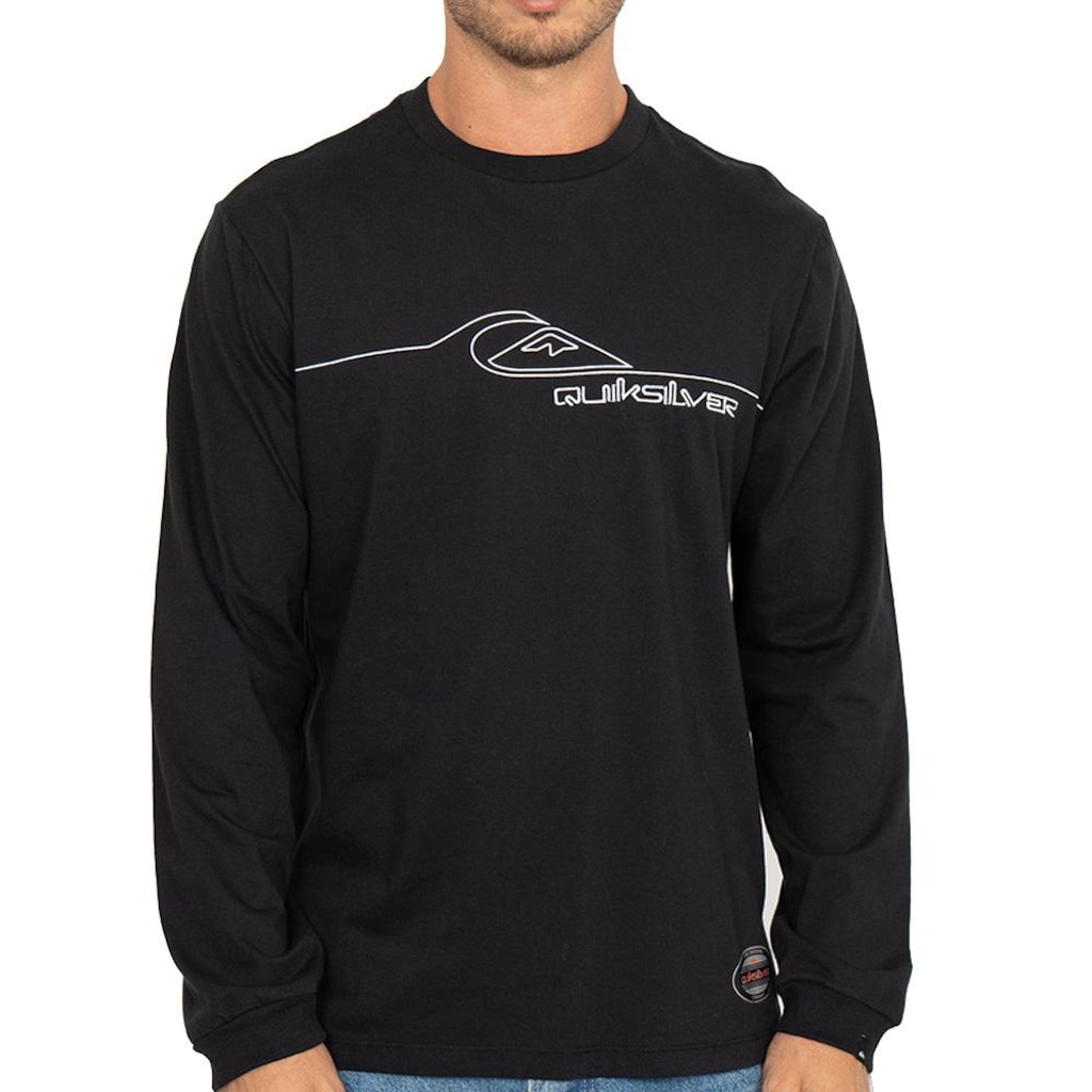 Camiseta Manga Longa Quiksilver New Lines - Masculina