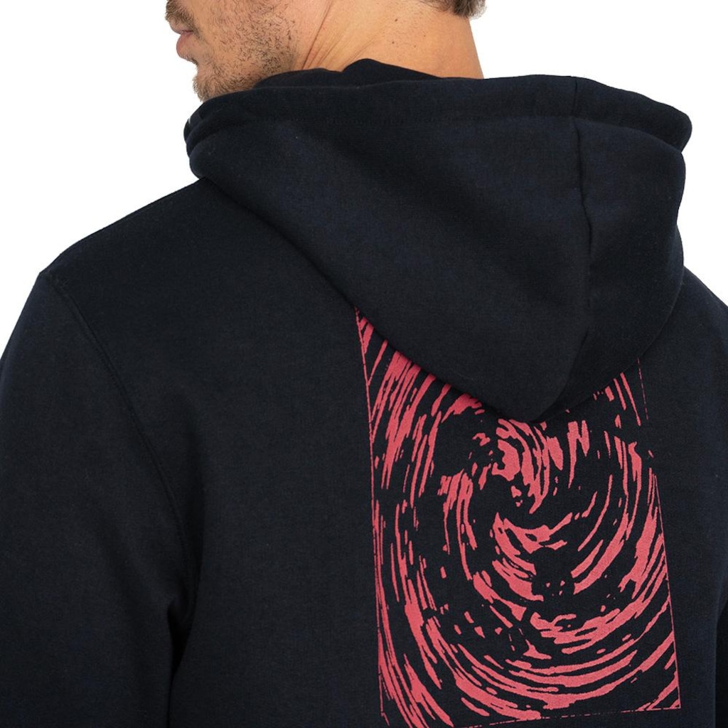 Imagem 4 do produto Blusão de Moletom com Capuz Quiksilver Canguru Domed Logo Flaming Heat Masculino