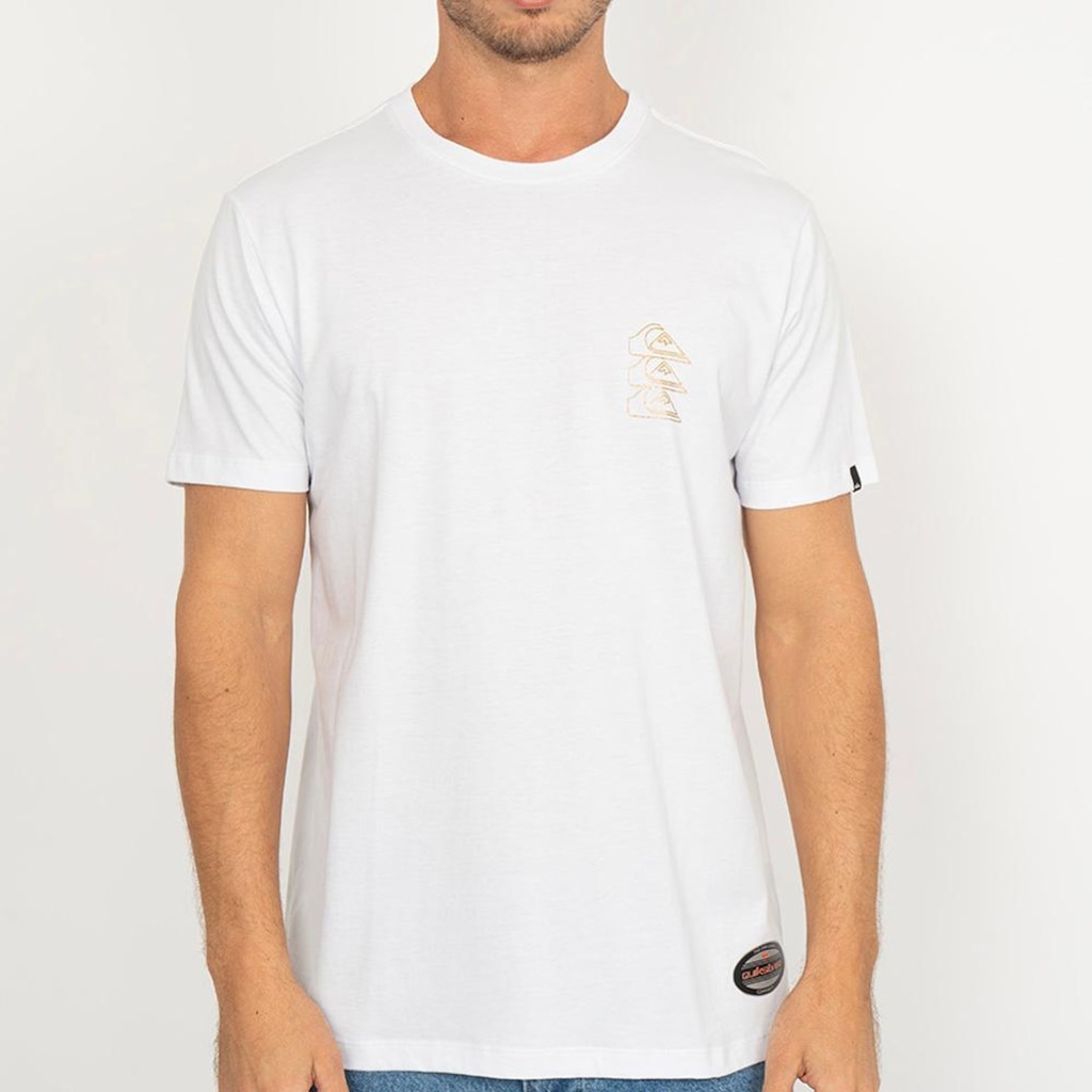 Camiseta Quiksilver Chrome Three Logo PS - Masculina