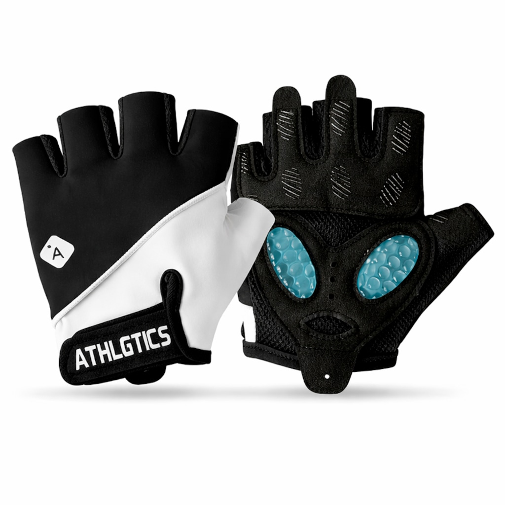 Luvas Fitiness Gold Sports Athlgtics Gel Meio Dedos Anti Slip Com Silicone e Respirável