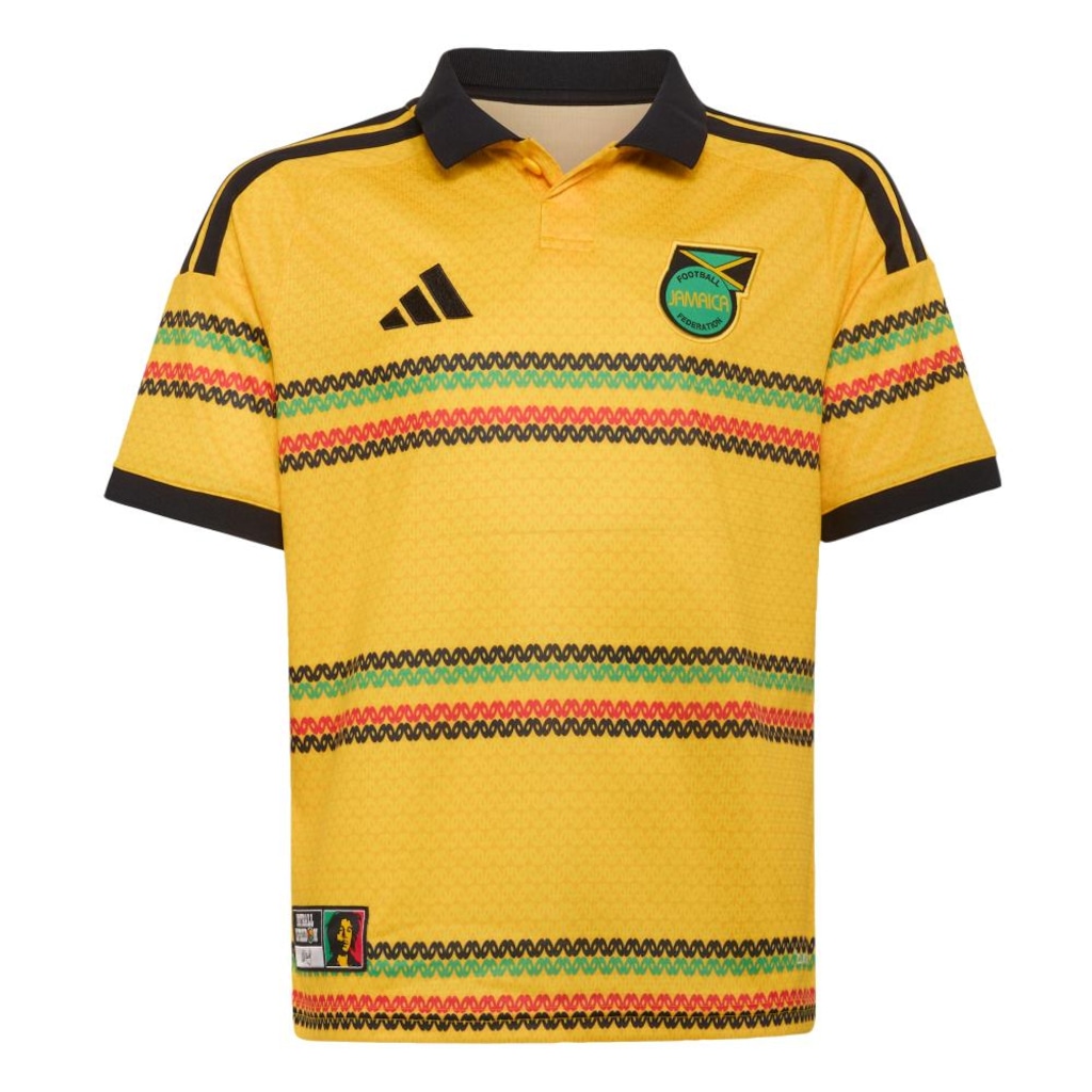 Camisa Jamaica I 26/27 x Bob Marley Adidas Infantil