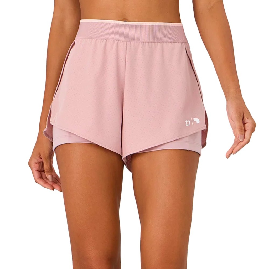 Shorts 2 Em 1 Alto Giro Sobreposto Feminino