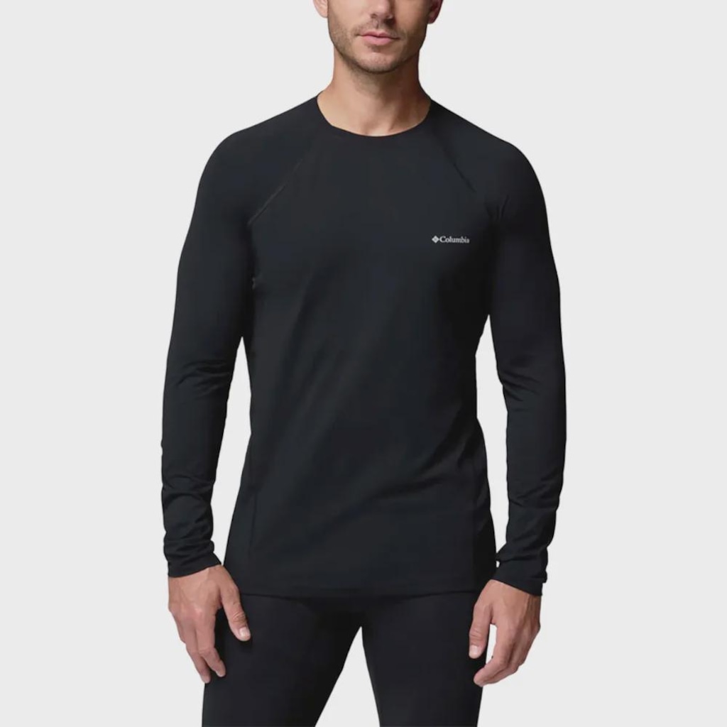 Camiseta Manga Longa Baselayer Columbia Midweight Stretch Black Masculina
