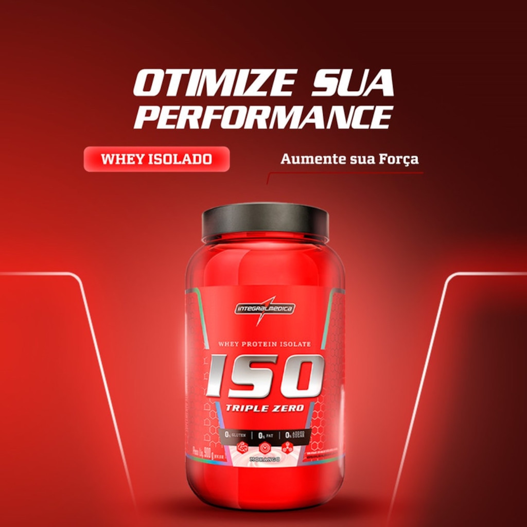 Imagem 2 do produto Whey Protein Integralmedica Iso Triple Zero 900g Pote