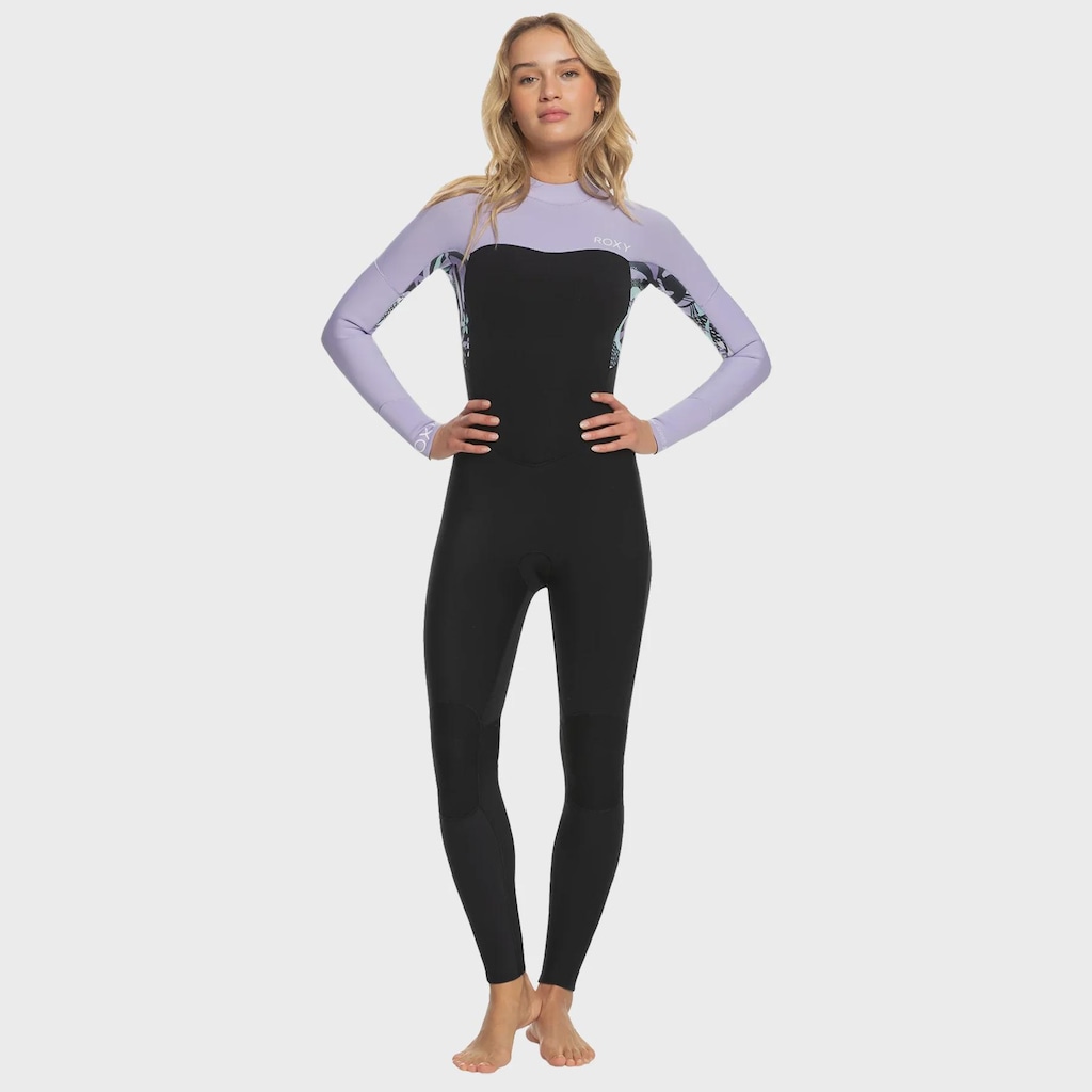 Long John Roxy Swell Series Back Zip Anthracite Splash Importado Feminino 3/2mm