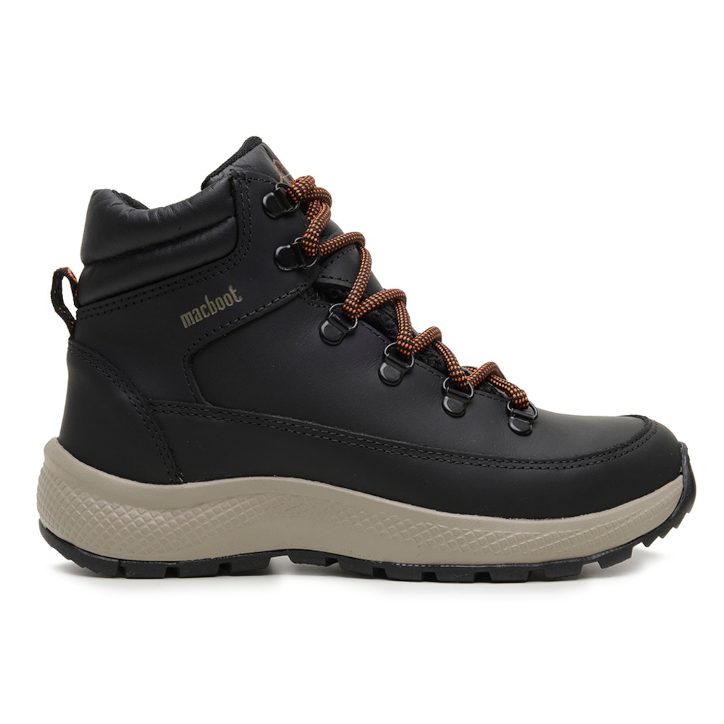 Bota Feminina Adventure Cano Alto Macboot Sabine 18 Preto Emborrachado