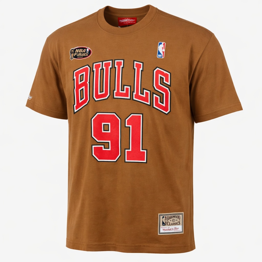 Camiseta NBA Chicago Bulls Rodman 91 Mitchell & Ness - Masculina