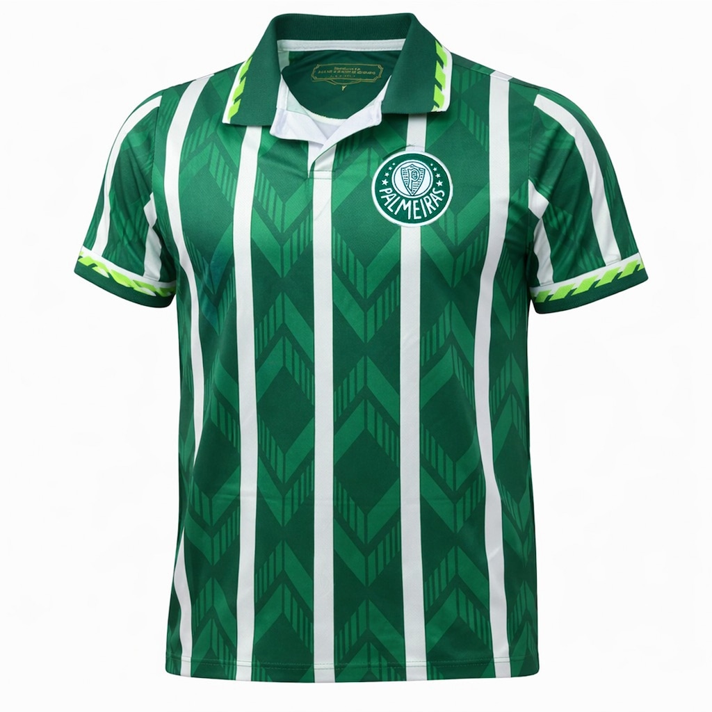 Camisa Polo do Palmeiras Retrô 1996 Listrada Betel Plus Size - Masculina