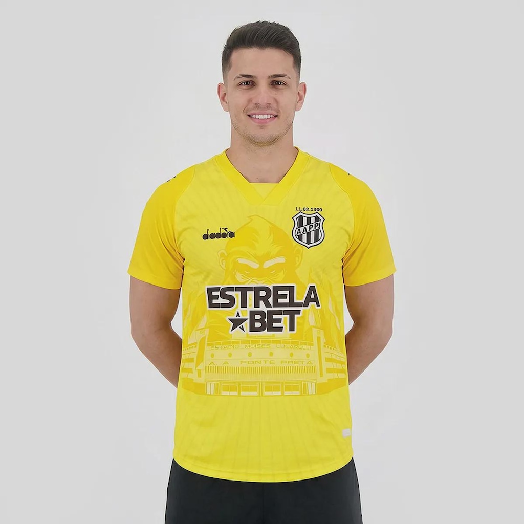 Camisa Ponte Preta Goleiro II 2024 Diadora Masculina