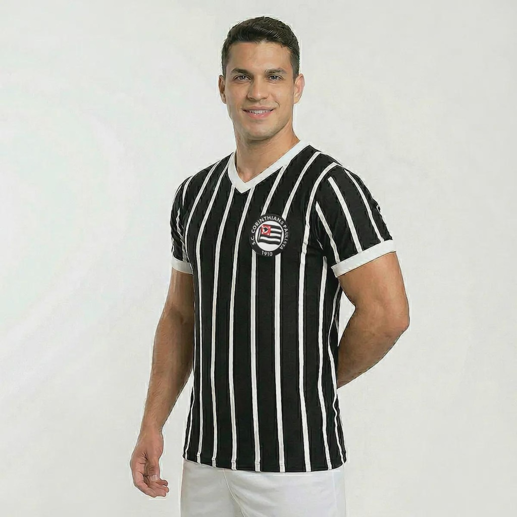 Imagem 2 do produto Camisa Corinthians Retrô 1910 Listrada FutFanatics Masculina