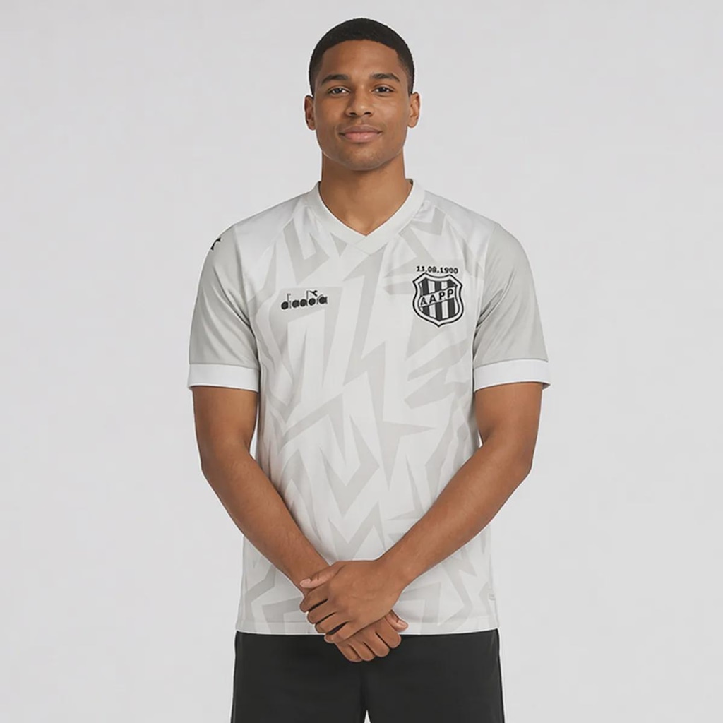 Camisa Ponte Preta Aquecimento Atleta 2025 Diadora Masculina