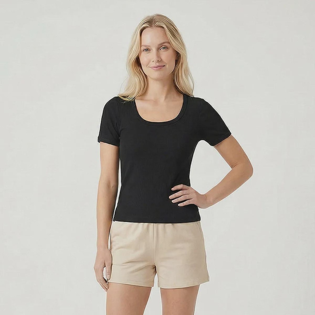 Camiseta Feminina Essentials Rib Fila