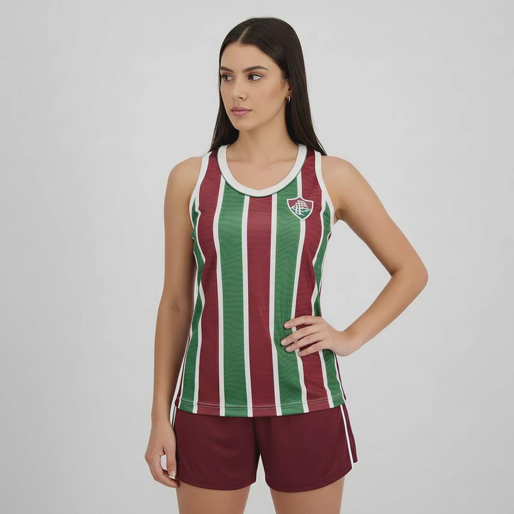 Camiseta Regata Fluminense Agora Grená Braziline Feminina