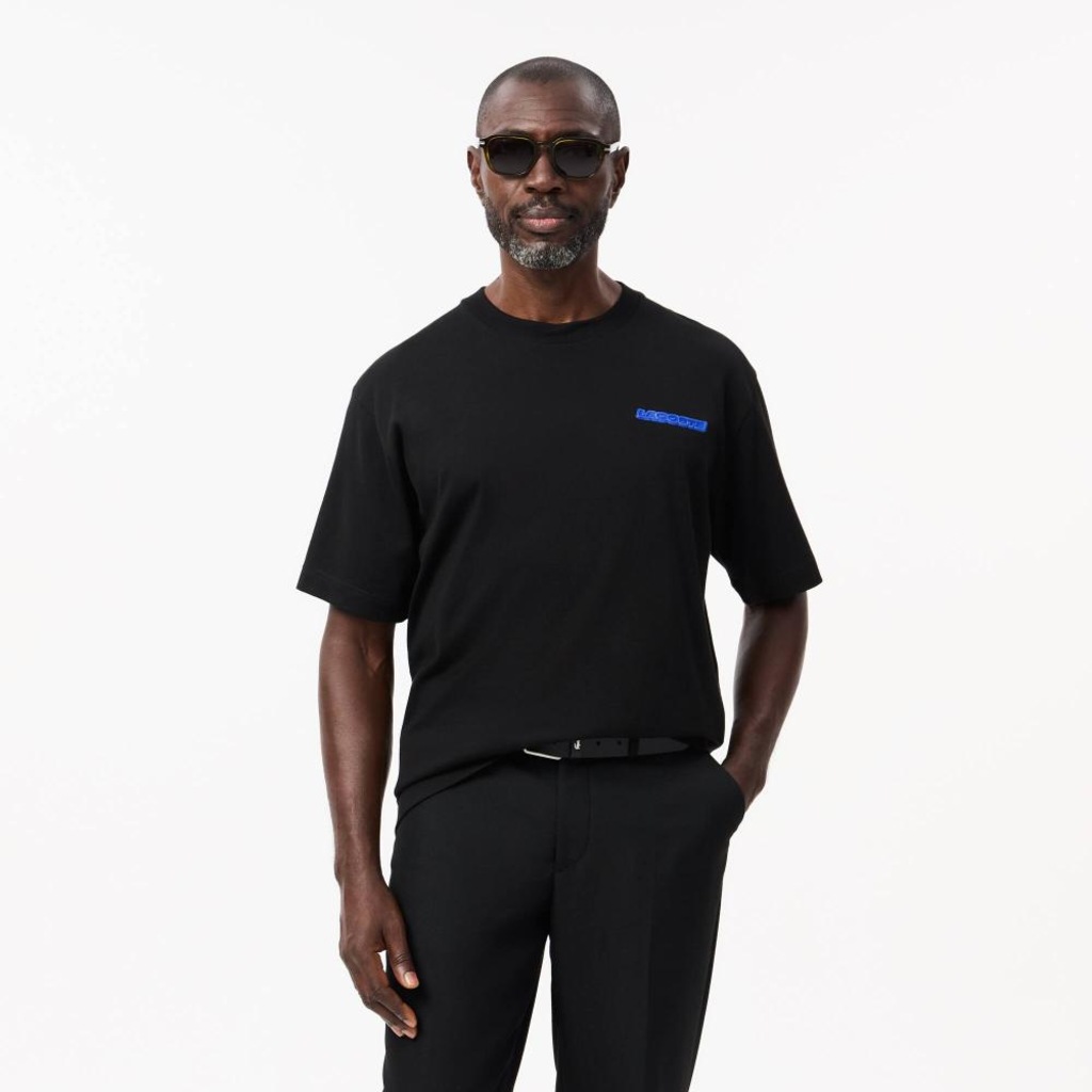 Camiseta Masculina estampada floral de caimento solto Lacoste