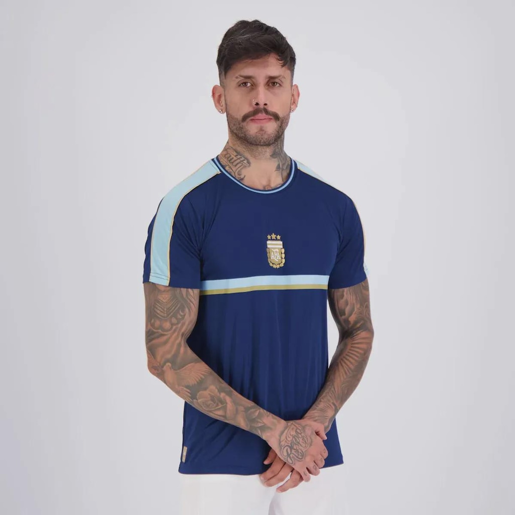 Imagem 3 do produto Camisa Argentina Tracks Marinho 9 J. Alvarez FutFanatics Masculina