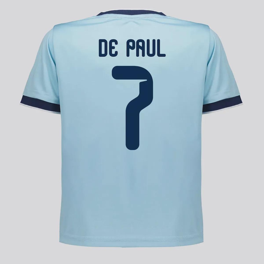 Camisa Argentina Lanes 7 De Paul FutFanatics Infantil