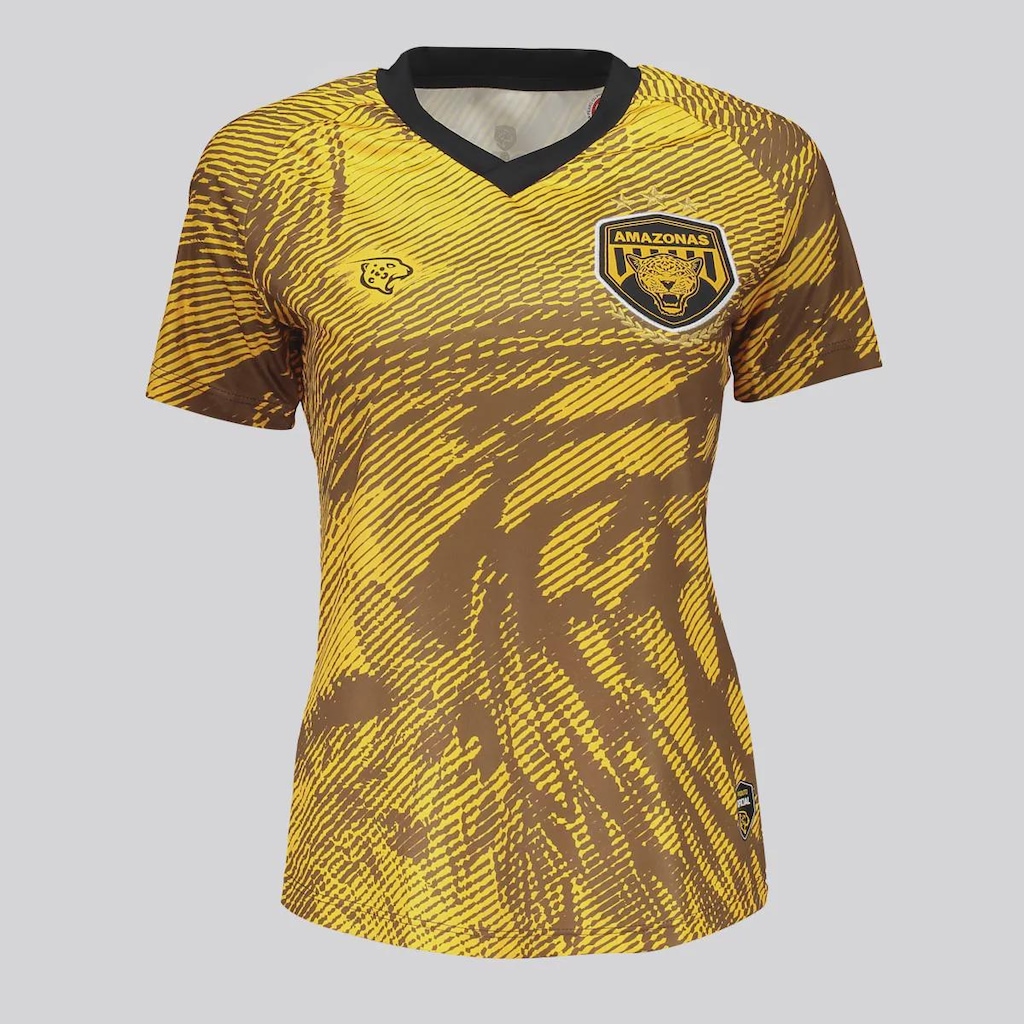 Camisa Onça Amazonas Aquecimento Atleta 2025 FutFanatics Feminina