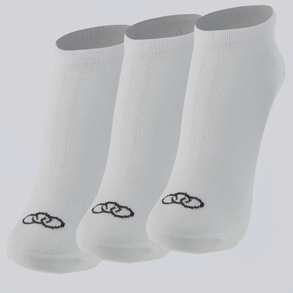 Kit Meia Cano Invisível Tripack Olympikus