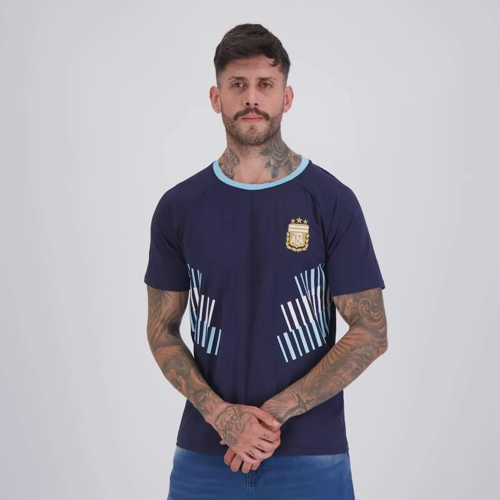 Imagem 4 do produto Camisa Argentina Ribbon Marinho 8 Enzo FutFanatics Masculina