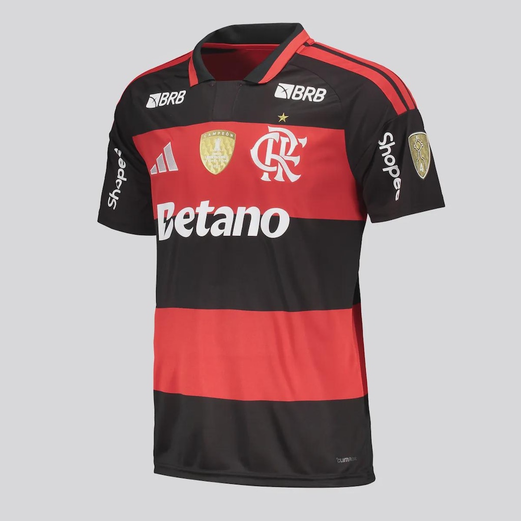 Imagem 2 do produto Camisa do Flamengo I 2026 Campeão Libertadores 2025 adidas Masculina