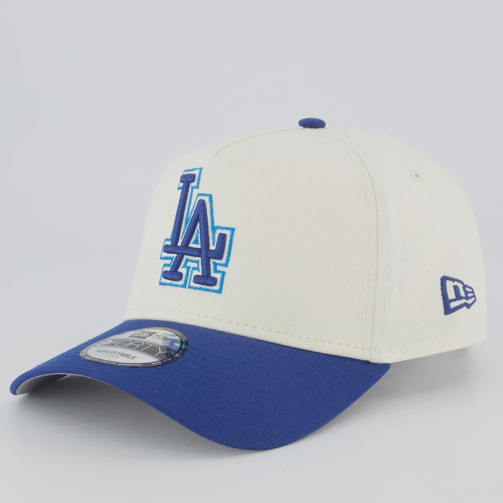 Boné Aba Curva New Era MLB Los Angeles Dodgers Blueberry Cream 940AF Unissex