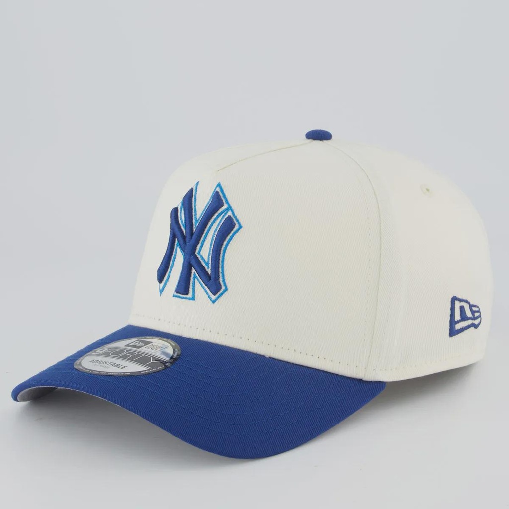 Boné Aba Curva New Era MLB New York Yankees Blueberry Cream 940AF Unissex
