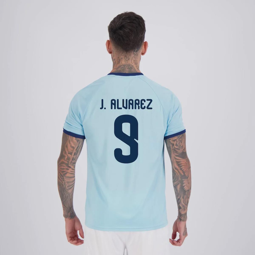 Camisa Argentina Lines 9 J. Alvarez FutFanatics Masculina