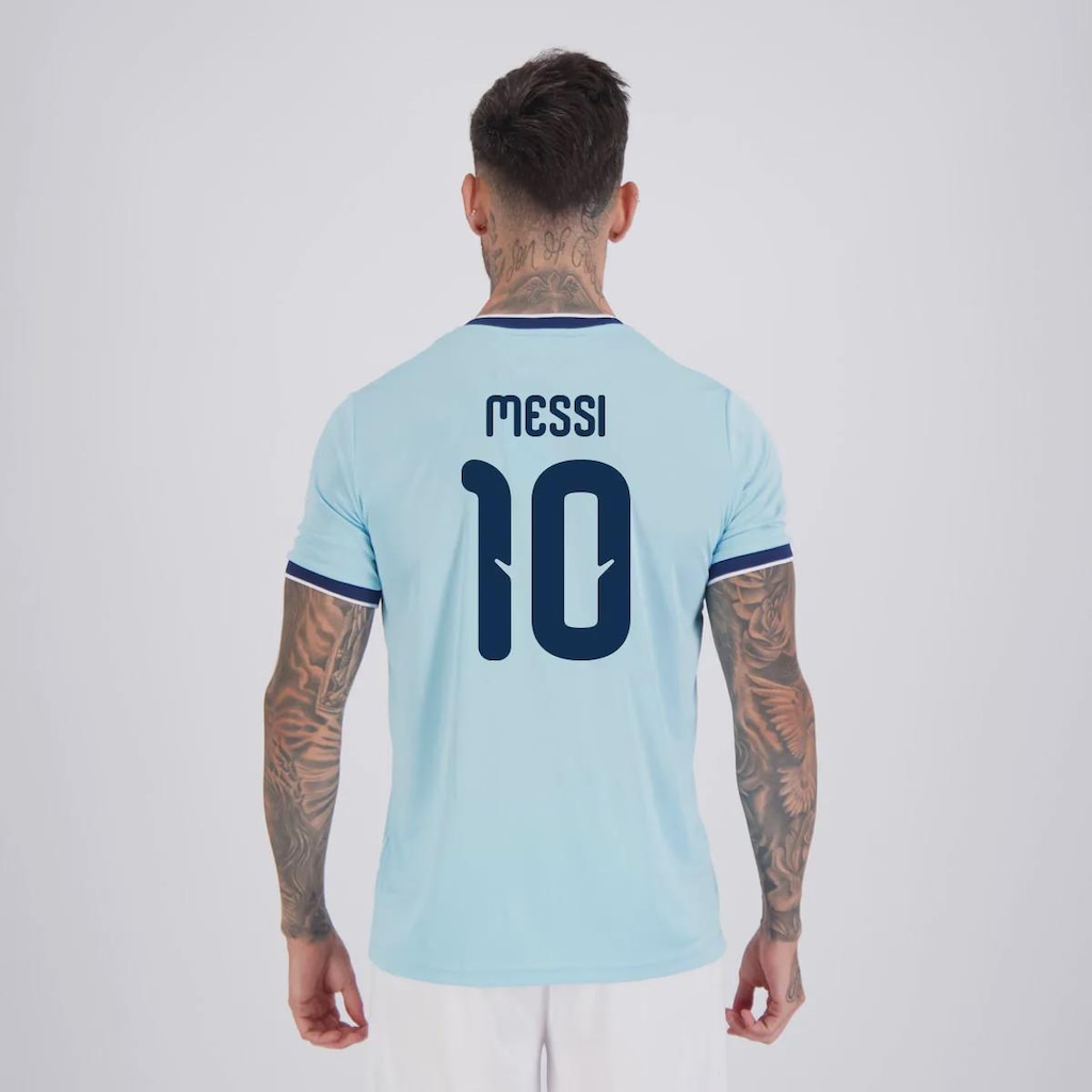 Camisa Argentina Lanes Azul 10 Messi FutFanatics Masculina