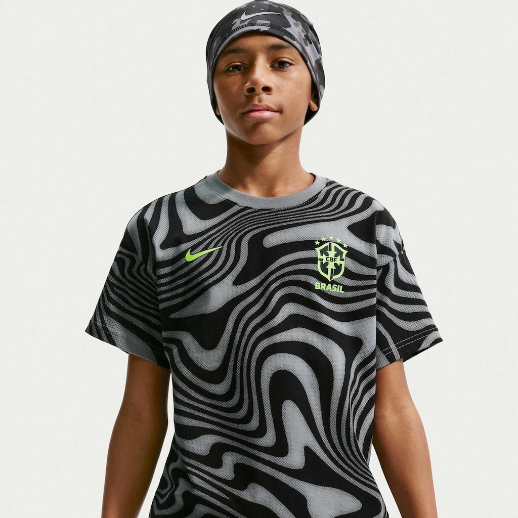 Camiseta Brasil Nike AOP Infantil
