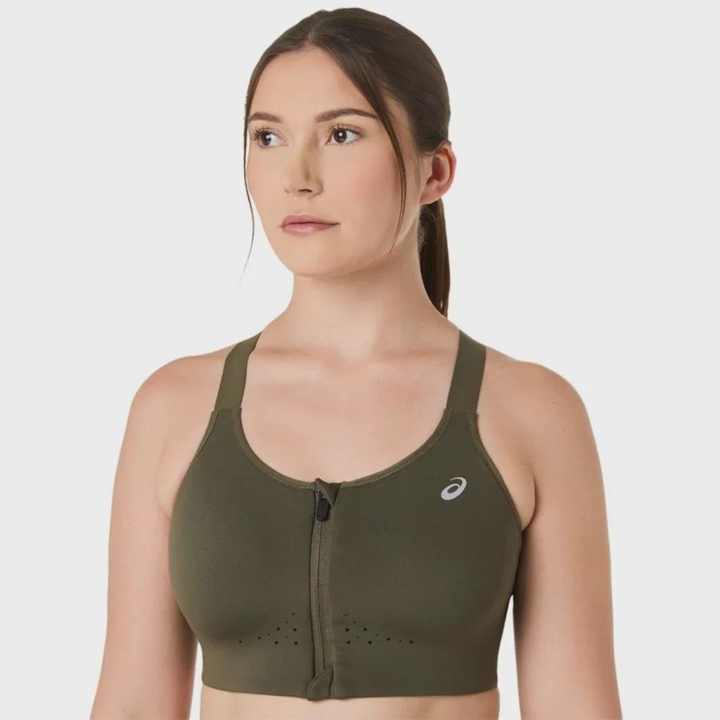 Imagem 2 do produto Top ASICS Road Combination Zip Bra Feminino