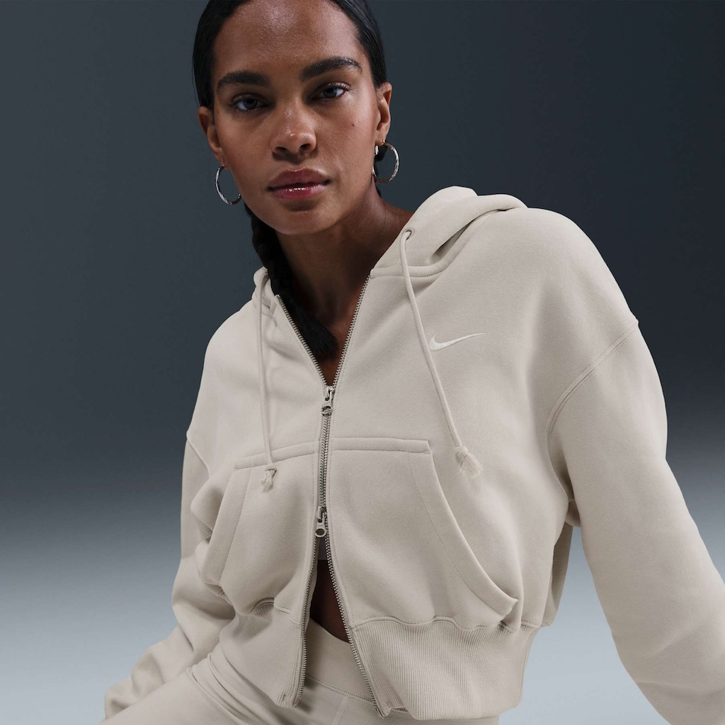 Imagem 3 do produto Blusão Cropped Nike Sportswear Phoenix Fleece Feminino