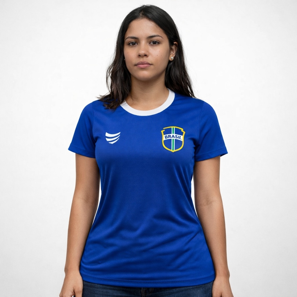 Imagem 2 do produto Camisa do Brasil Super Bolla Escudo Clássico - Feminina