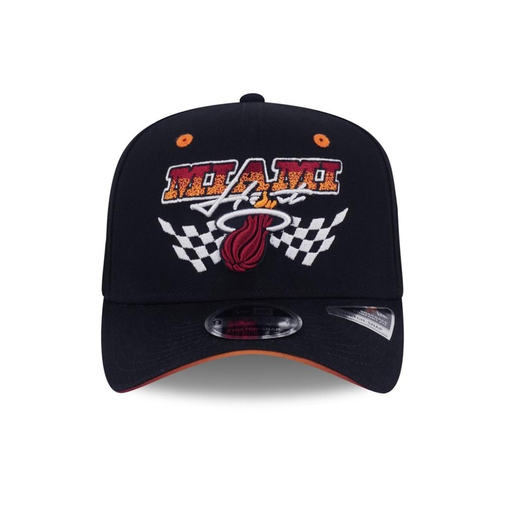 Imagem 2 do produto Boné Unissex New Era 9SEVENTY Strtch Snap Miami Heat NBA Aba Curva