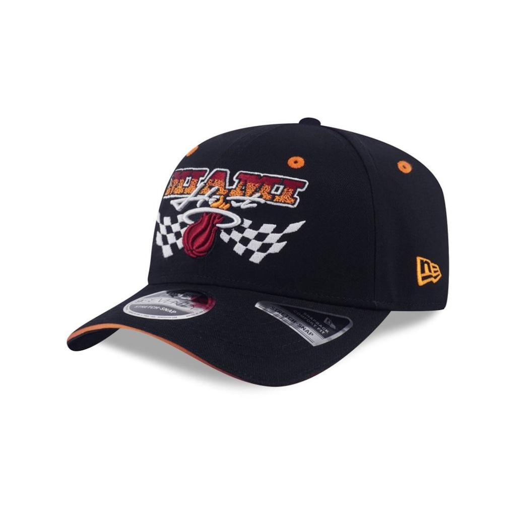 Imagem 3 do produto Boné Unissex New Era 9SEVENTY Strtch Snap Miami Heat NBA Aba Curva