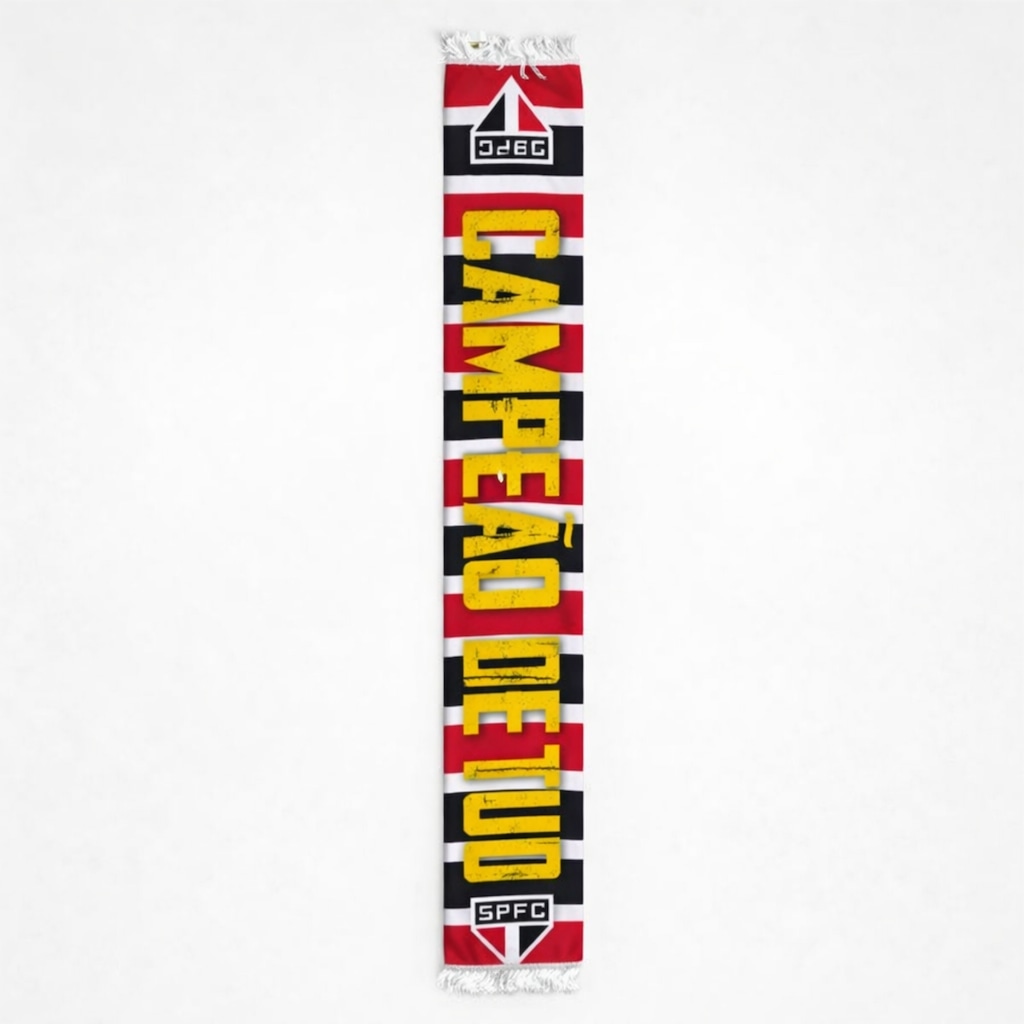 Cachecol do São Paulo Campeão de Tudo Tricolor Oficial BC Sartori