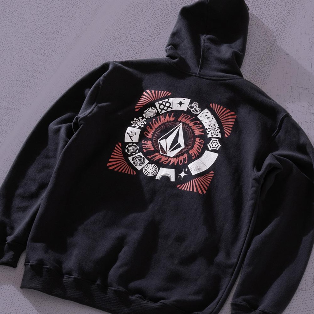 Imagem 4 do produto Blusão de Moletom com Capuz Volcom Canguru Circle Stoned - Masculino