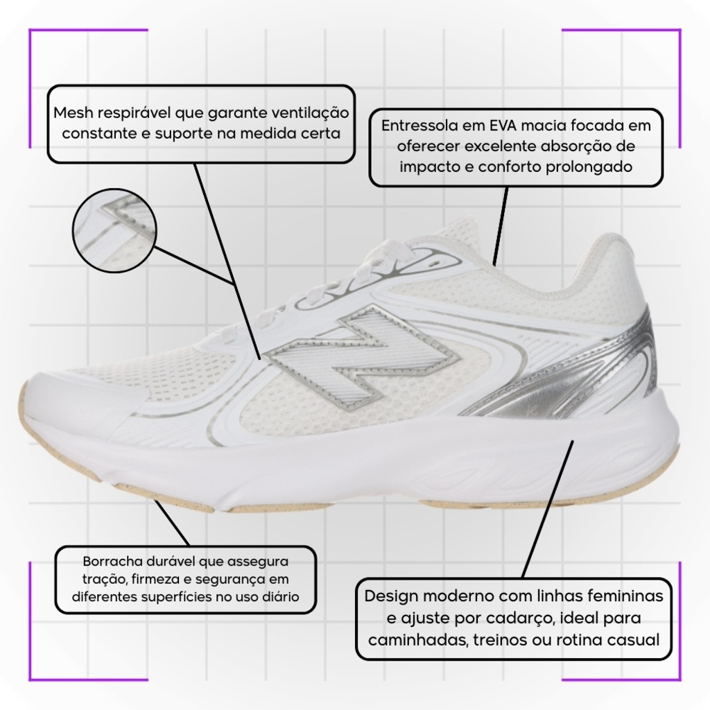 Imagem 5 do produto Kit Tênis New Balance Amaste E Meia - Feminino