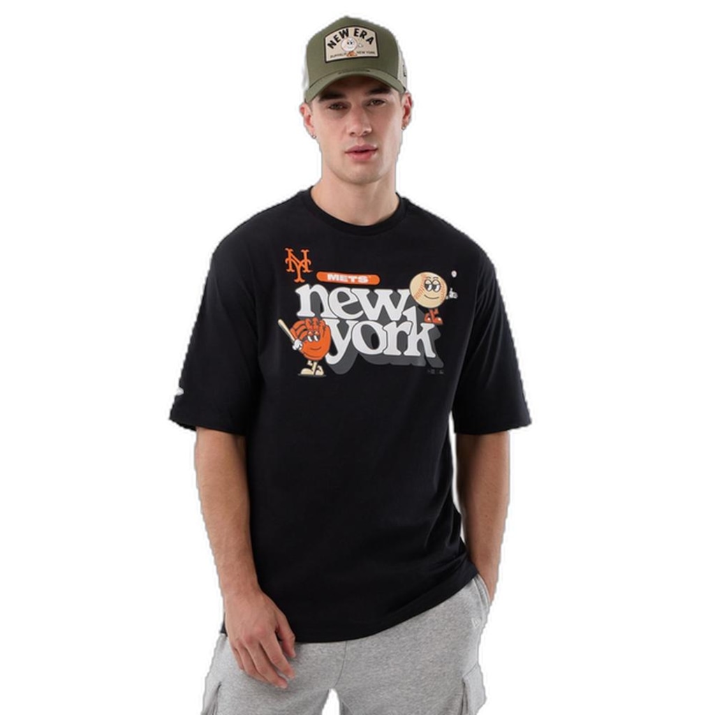Camiseta New Era Regular  New York Mets - Masculina