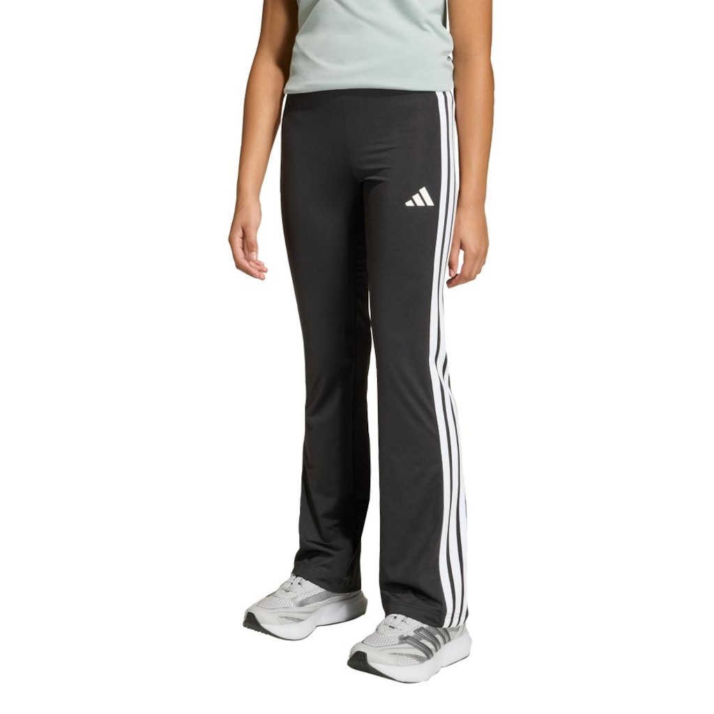 Calça Legging adidas Flare Train Essentials Três Listras Infantil