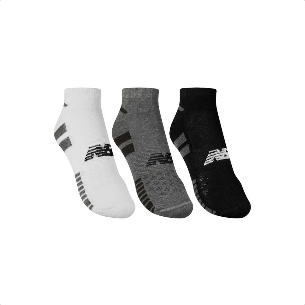 Kit Meia New Balance Cano Baixo - Masculino - 3 Pares