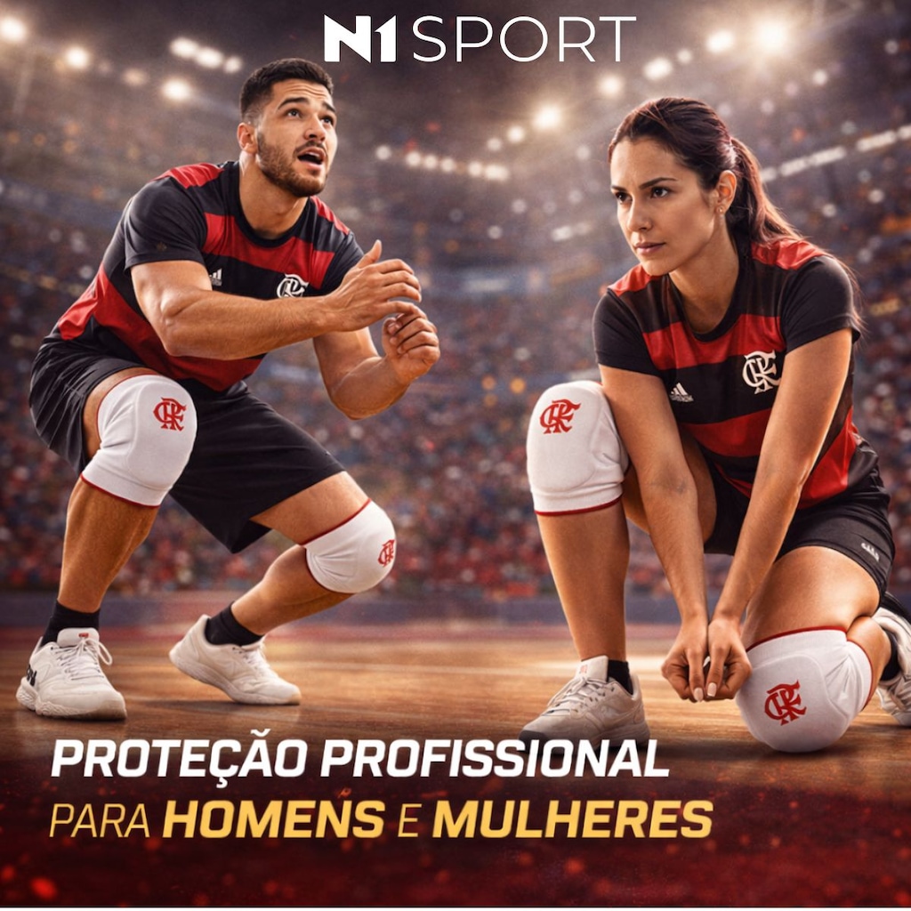 Imagem 5 do produto Joelheira Vôlei N1 Sport Slide Flamengo